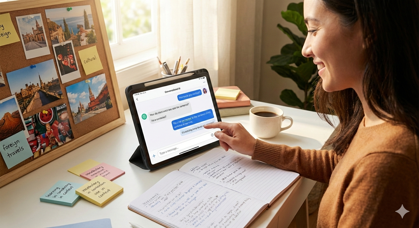 Learning a Language by Yourself is Easier Now: Go Beyond Memorizing with AI