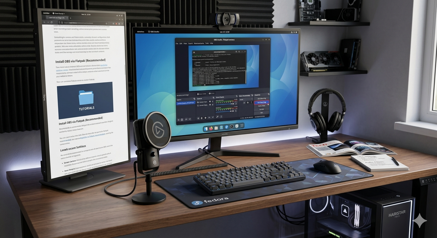 How I Set Up OBS on Fedora (And Started Recording Professional Linux Tutorials)