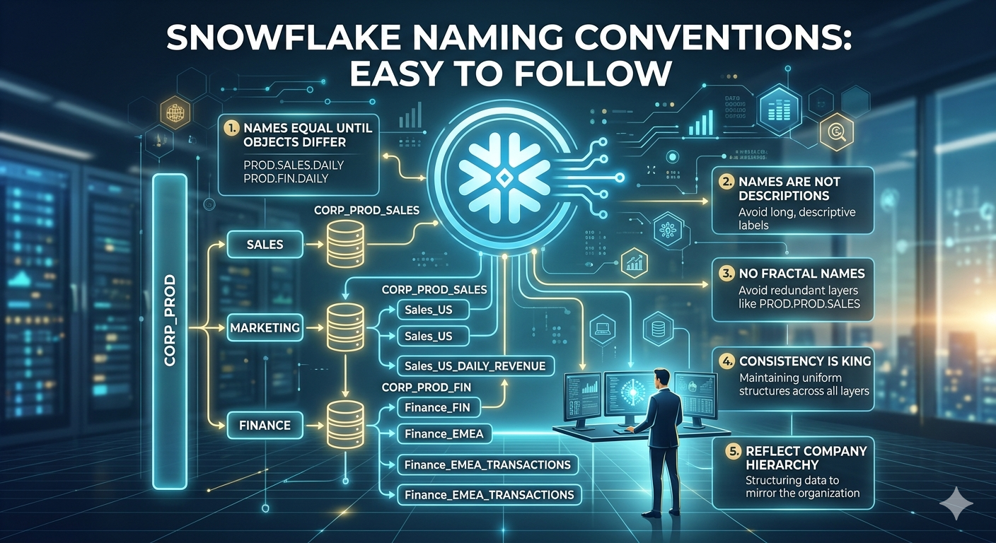 Snowflake Naming Conventions That Are Easy to Follow