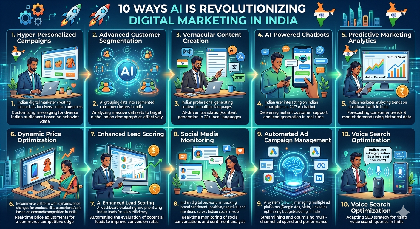 10 Ways AI is Revolutionizing Digital Marketing in India