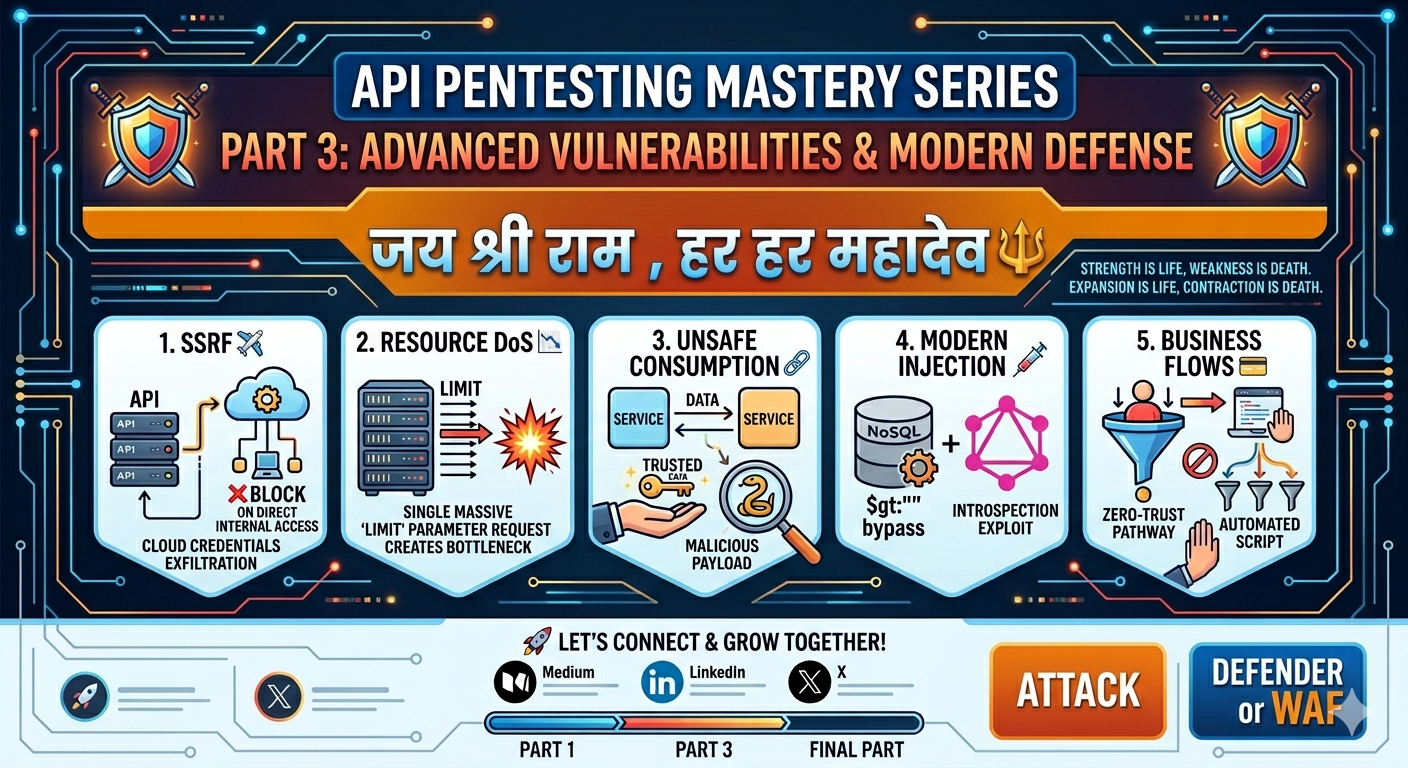 ️ API Pentesting Mastery Series – Part 3: Advanced Vulnerabilities & Modern Defense ️