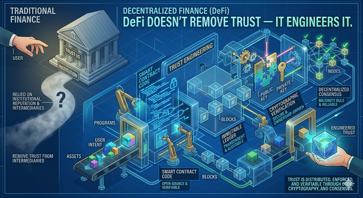 DeFi Doesn’t Remove Trust — It Engineers It