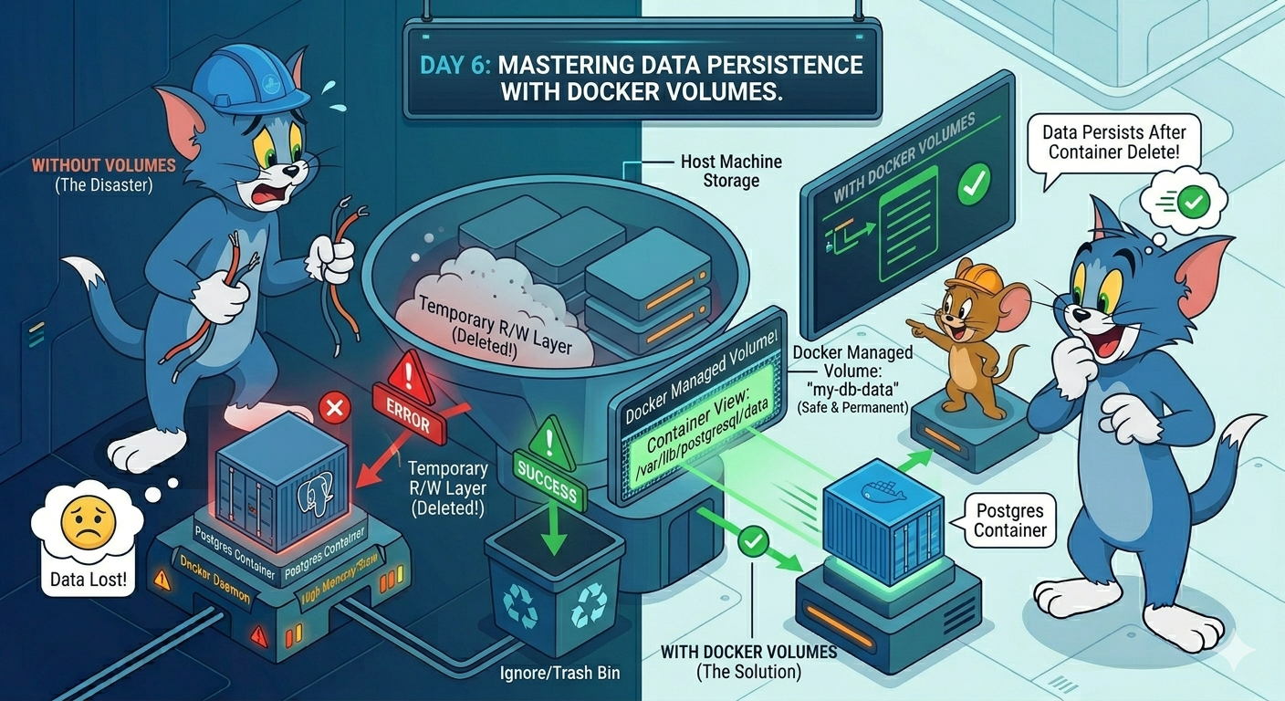 Day 6/25: Where Did My Data Go? Docker Volumes Explained Simply