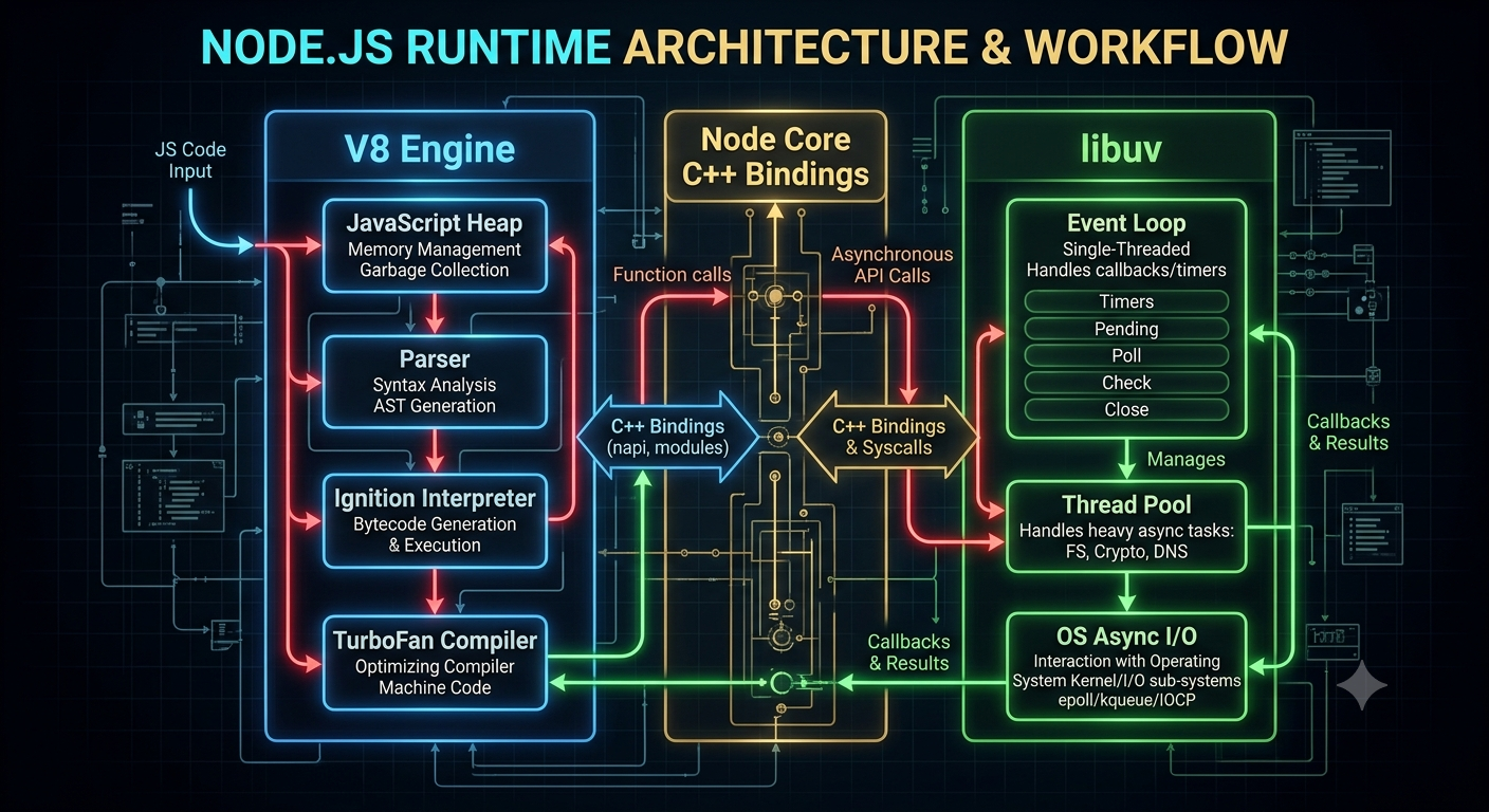 A Deep Technical Analysis of Node.js Internals