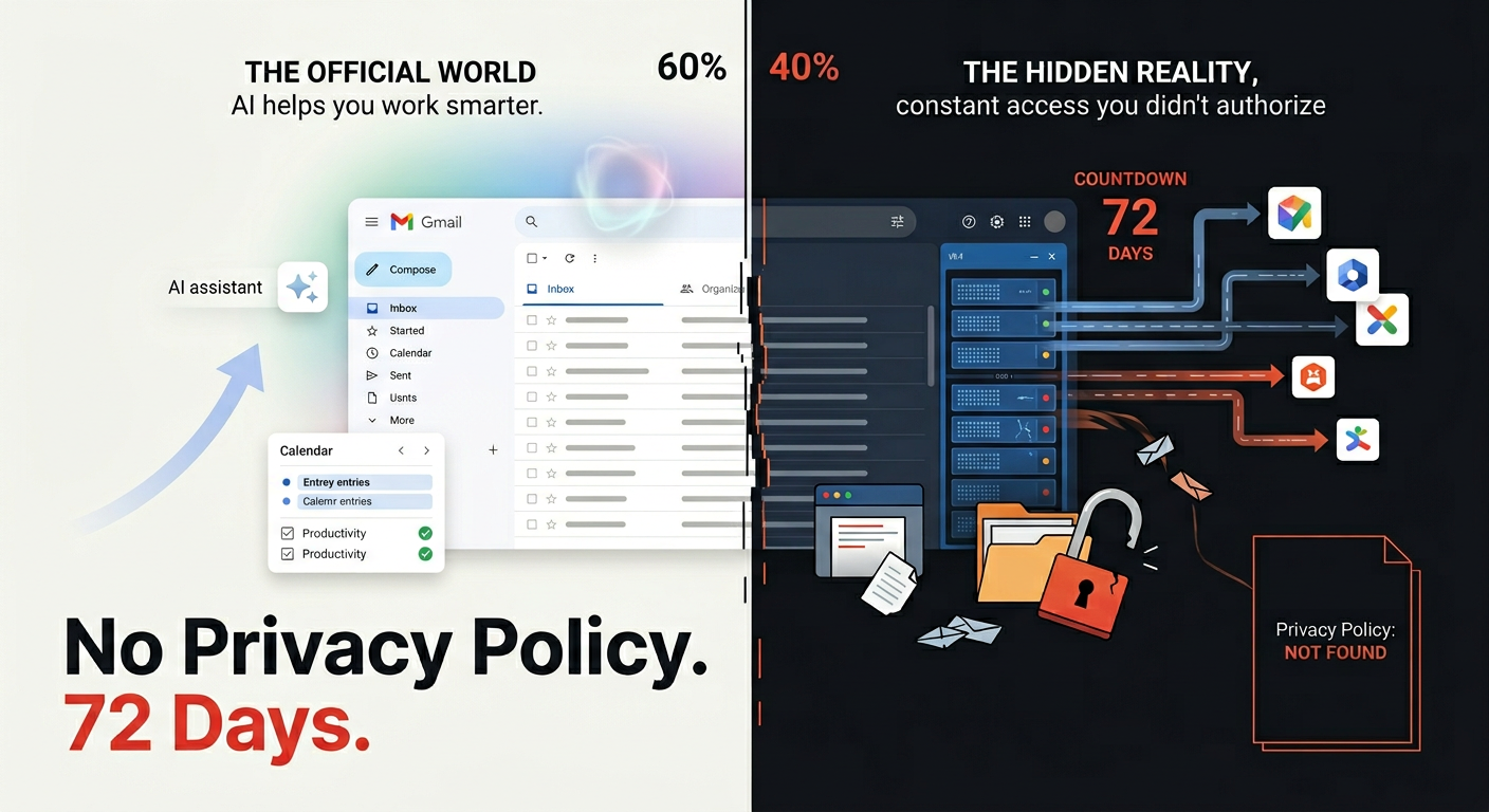 Google’s New AI Reads Your Email 24/7. It Has No Privacy Policy.