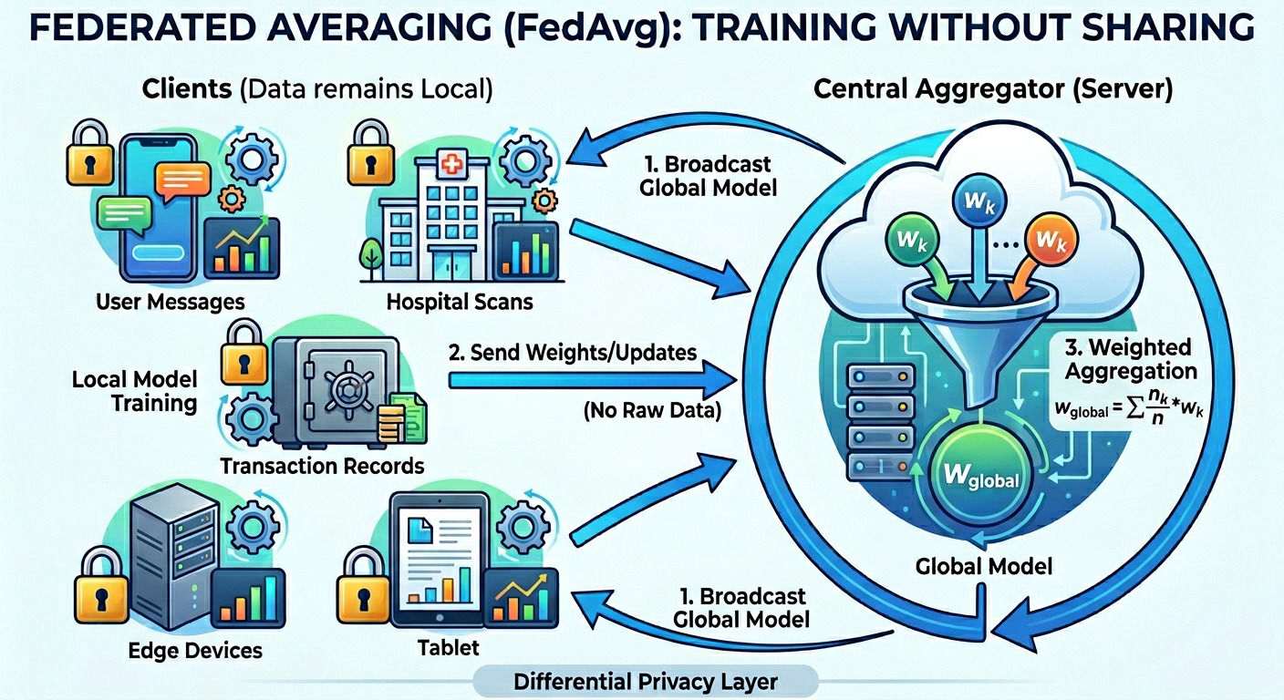 Federated Averaging (FedAvg): The Algorithm Behind AI That Learns Without Stealing Your Data