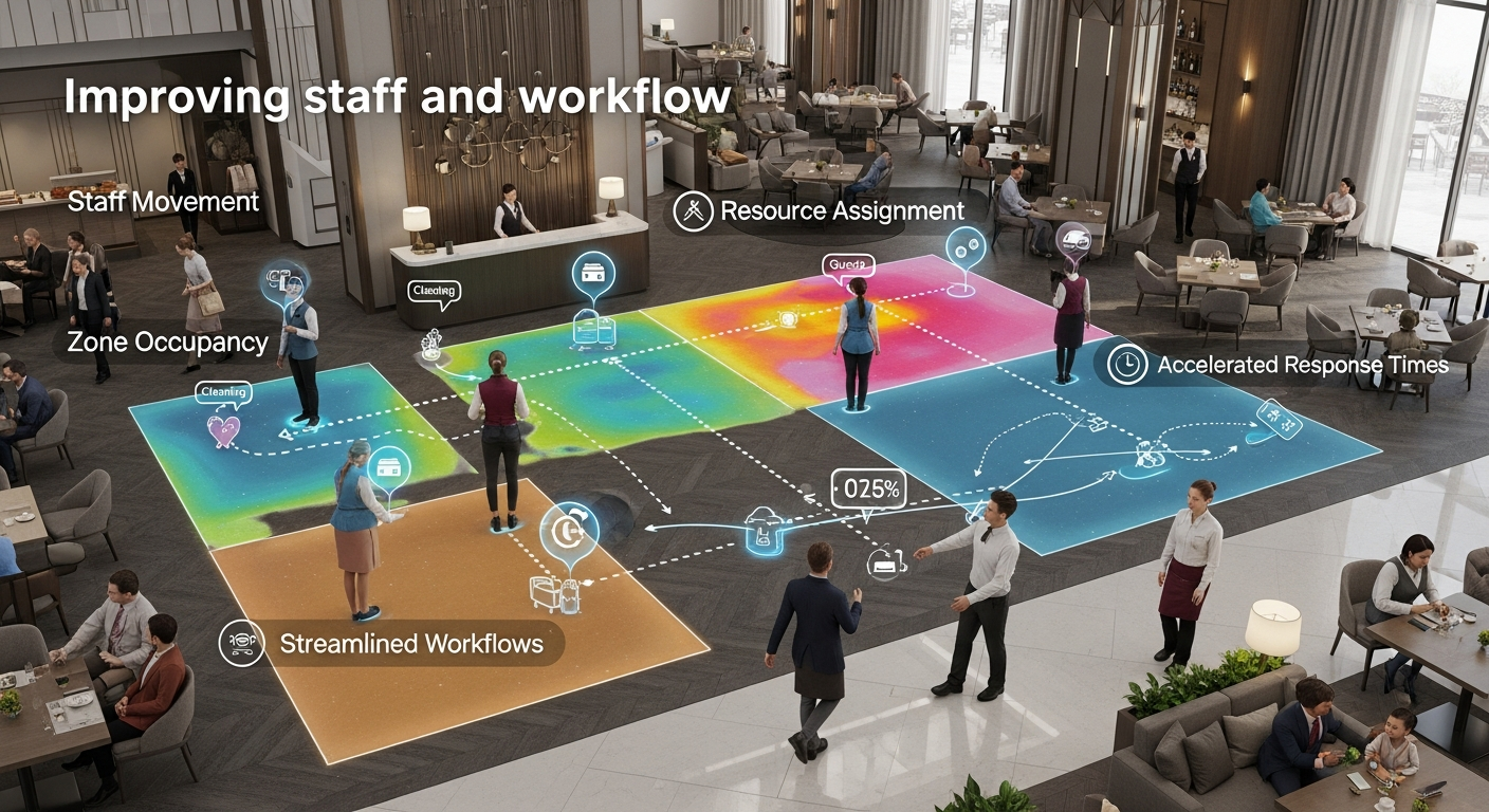 Smart location services for hotels and digital wayfinding solutions