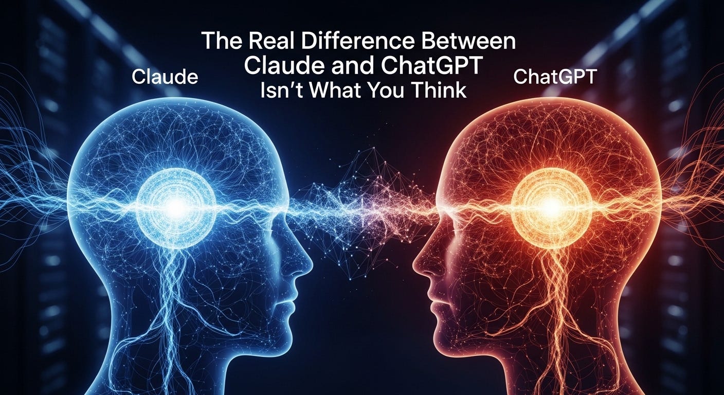 The Real Difference Between Claude and ChatGPT Isn’t What You Think