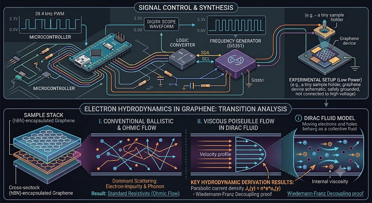 Integrated Signal Control and Electronic Hydrodynamics in Monolayer Graphene
