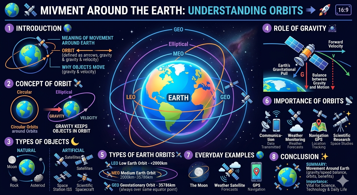 What does it mean when something moves around the Earth- What does it mean when something moves around the Earth-