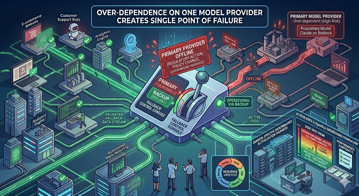 AI models as Single Point of Failure
