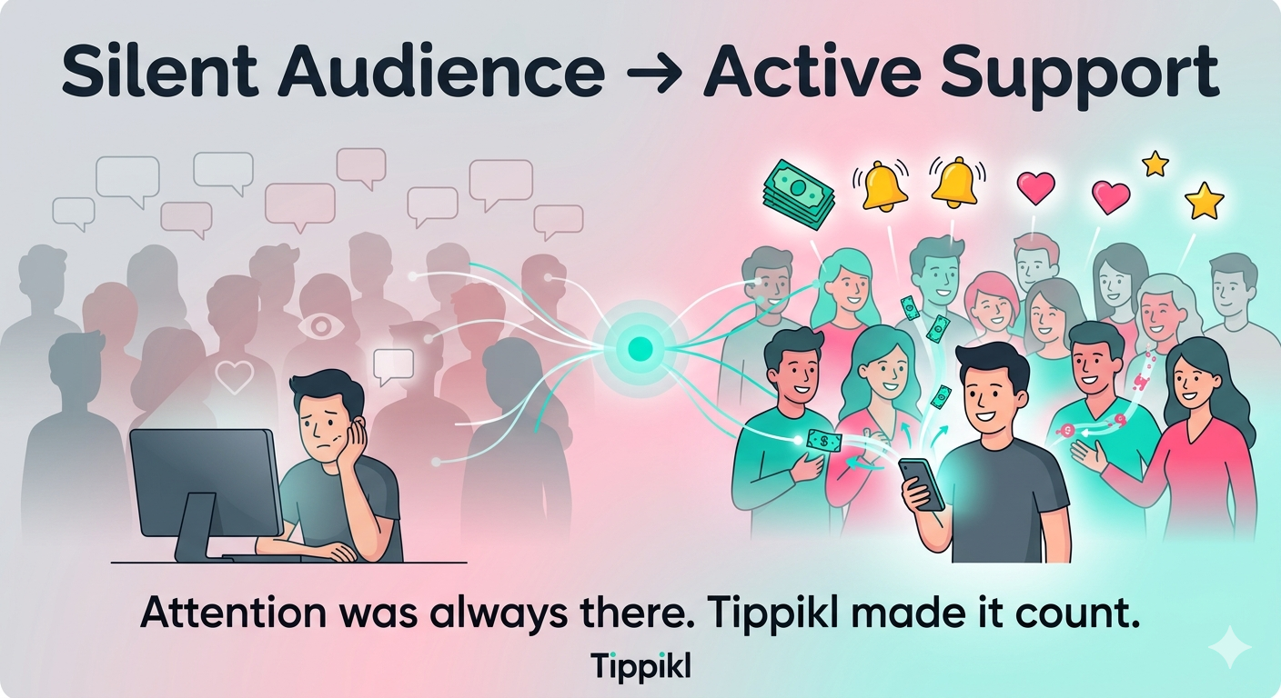 “Silent Audience” to Active Support How One Creator Unlocked Hidden Value With Tippikl