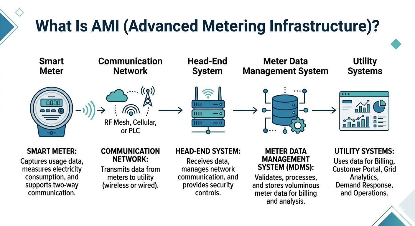 What Is AMI (Advanced Metering Infrastructure)? Architecture, Components, and How It Works