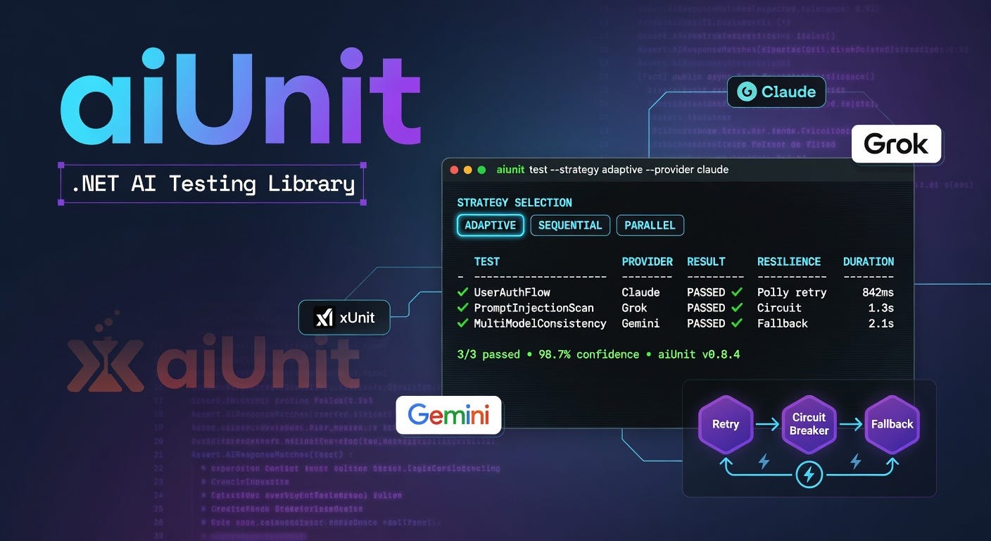 Announcing aiUnit: Real AI Models in Your .NET Test Suite