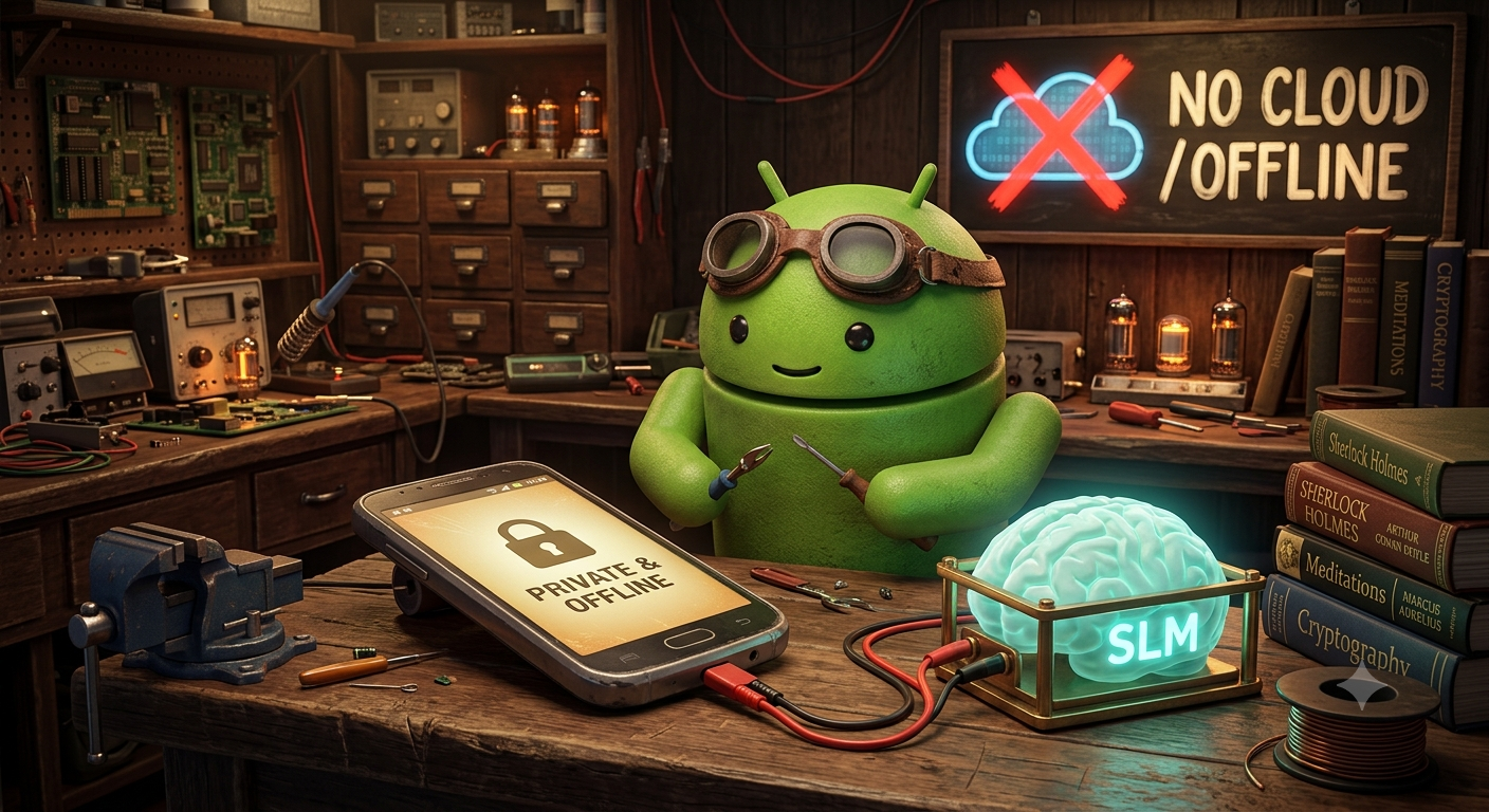 Running a Small Language Model and RAG in a 7-Year-Old Android, Offline and Privately