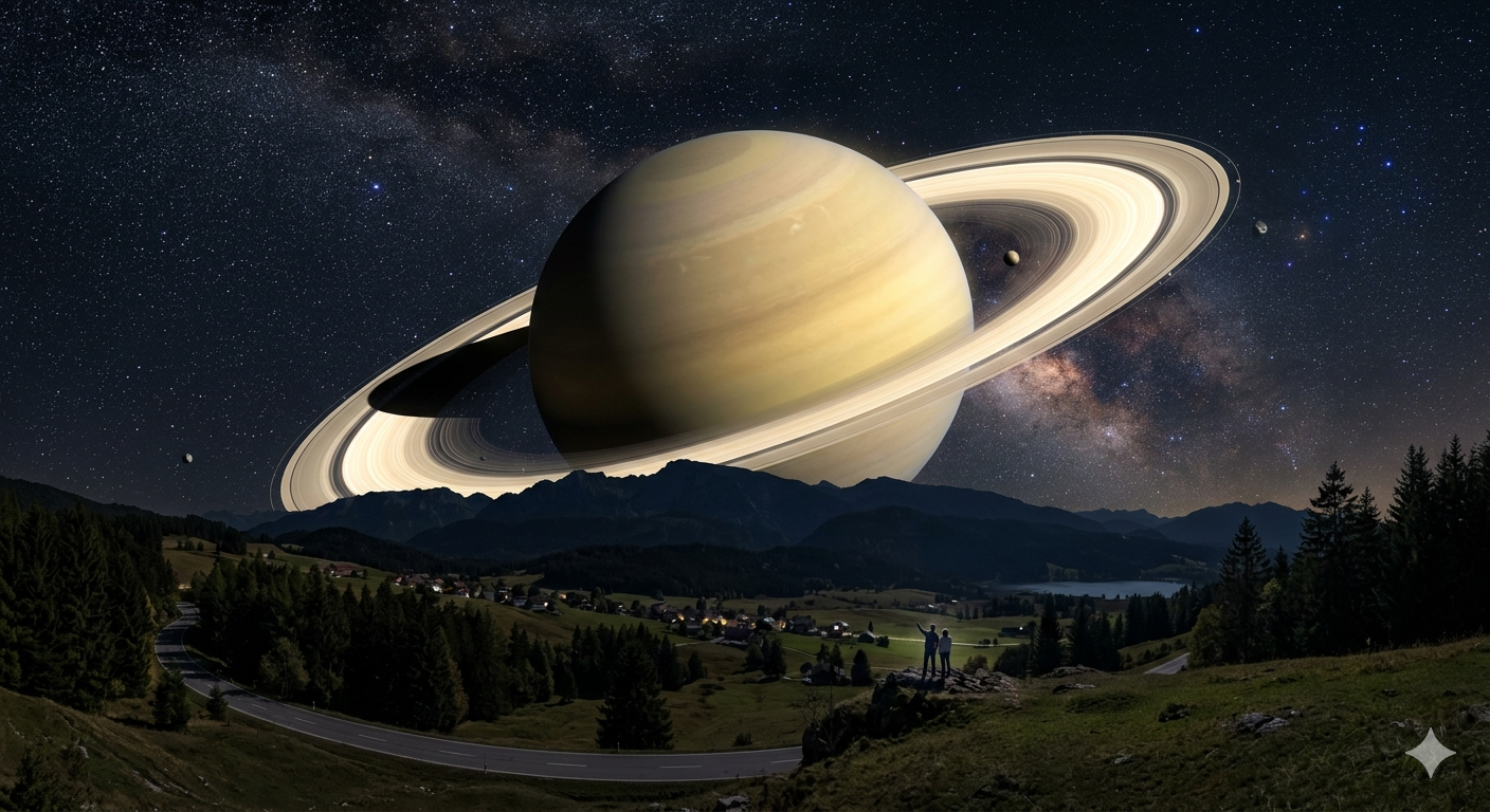 If Saturn Was Close as the Moon