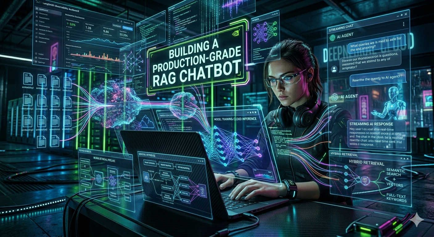 Building a Production-Grade Conversational RAG Chatbot with LangChain, Hybrid Retrieval, Reranking…