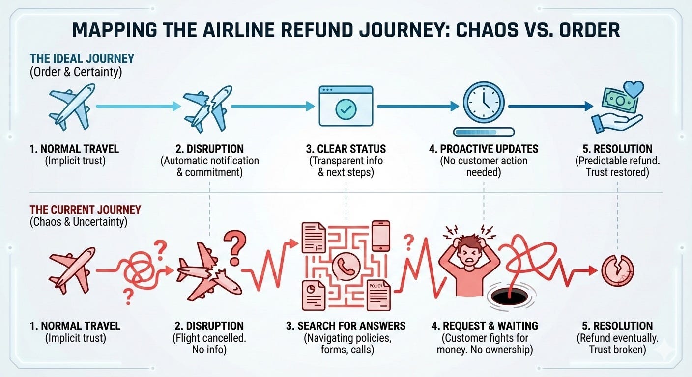 When the Flight Fails the Refund Becomes the Experience
