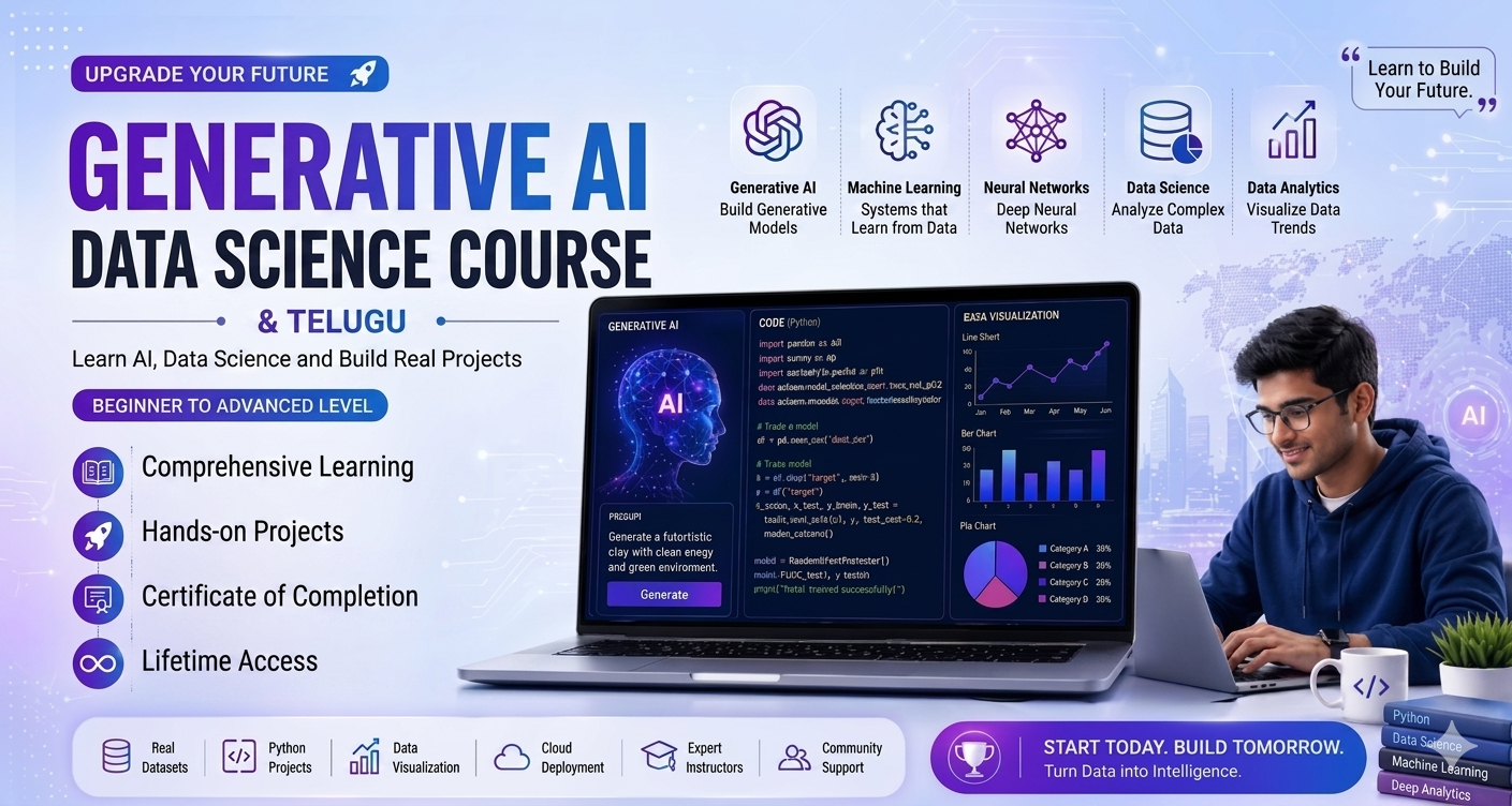 Beginner to Advanced Guide on Generative AI Data Science Course InTelugu