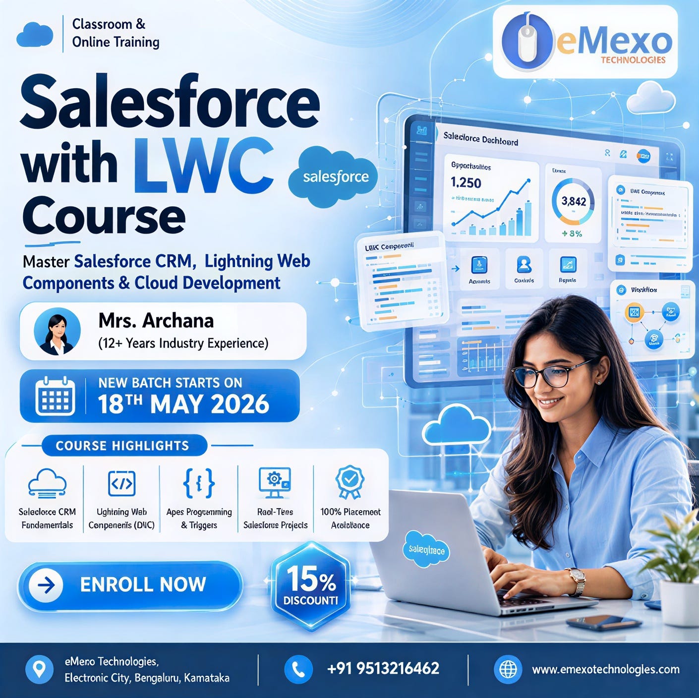 ☁️ Salesforce with LWC Course in Electronic City Bangalore | Salesforce CRM & Lightning Web…