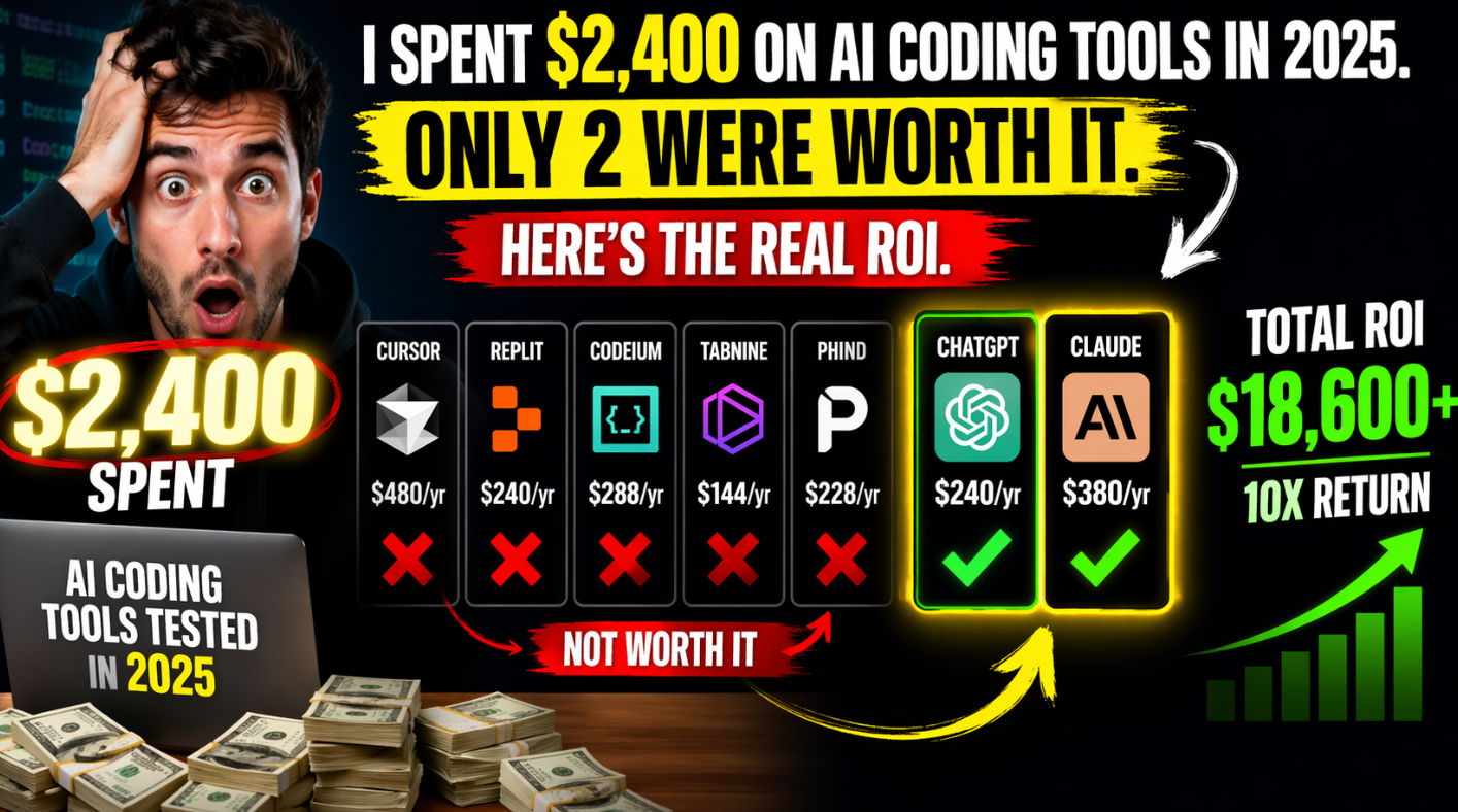 I Spent $2,400 on AI Coding Tools in 2025. Only 2 Were Worth It. Here’s the Real ROI.