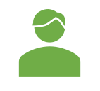 green person profile icon