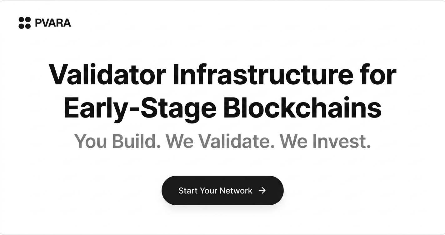 We’re New. Our Servers Aren’t. Why PVARA Is the Validator Partner Early Builders Actually Trust
