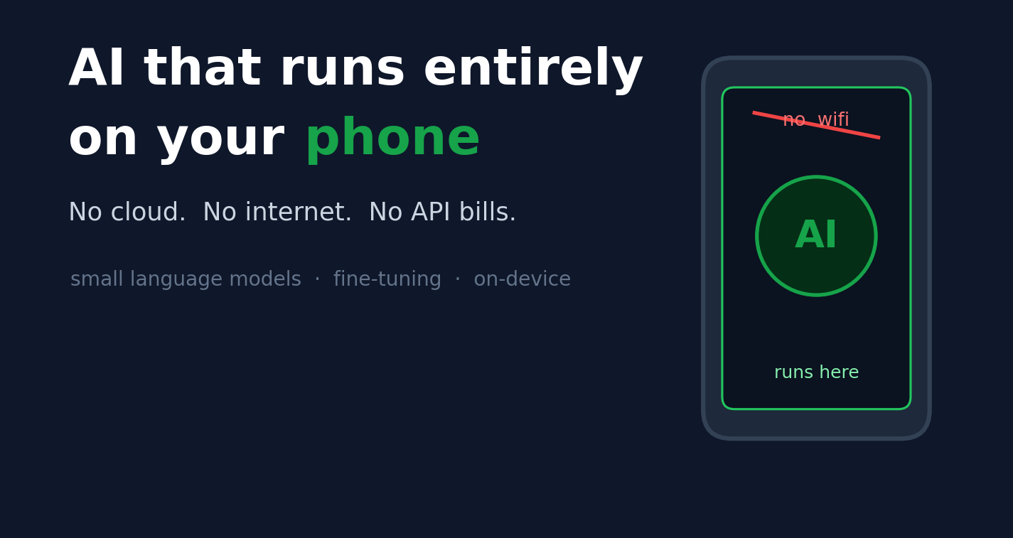 I Built an AI That Runs Entirely on Your Phone — No Cloud, No Internet, No API Bills