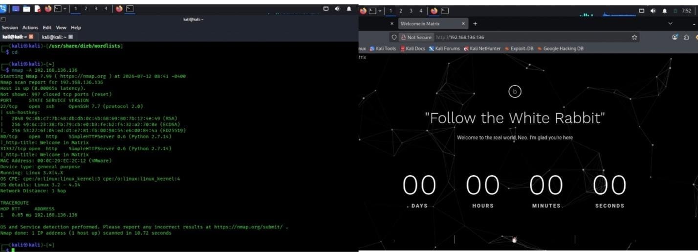 Matrix 1(VulnHub) Walkthrough — From Enumeration to Root Access