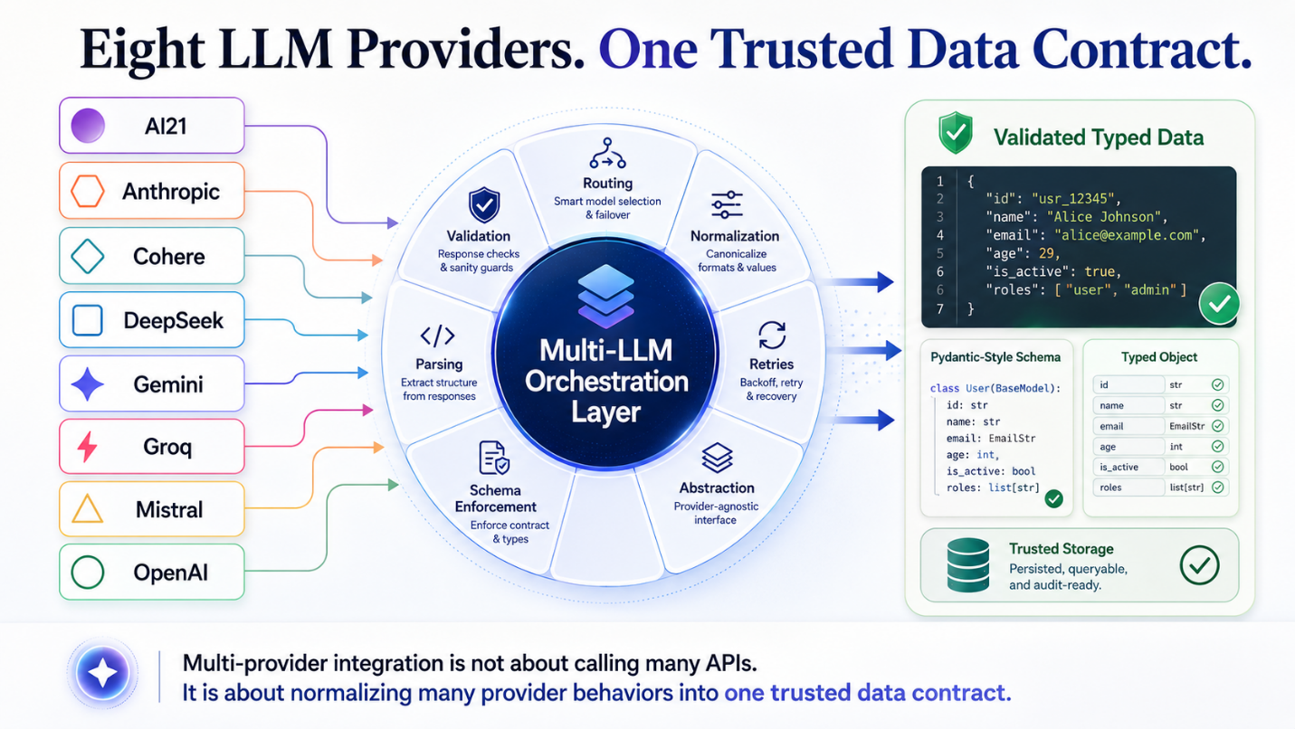 The Multi-LLM Abstraction Layer: Structured Outputs Across 8 Providers