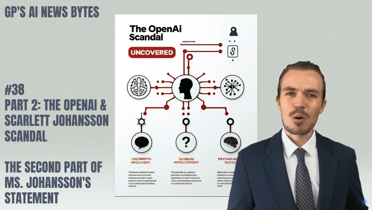 #38 GPs AI News Bytes: The OpenAI & Ms. Scarlett Johansson Voice “Stealing” Scandal — Part 2
