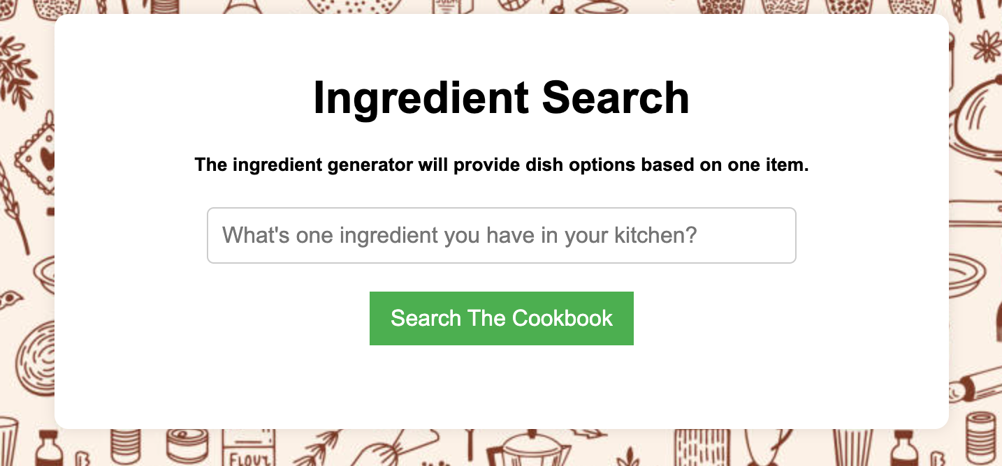 User-Friendly Ingredient Finder