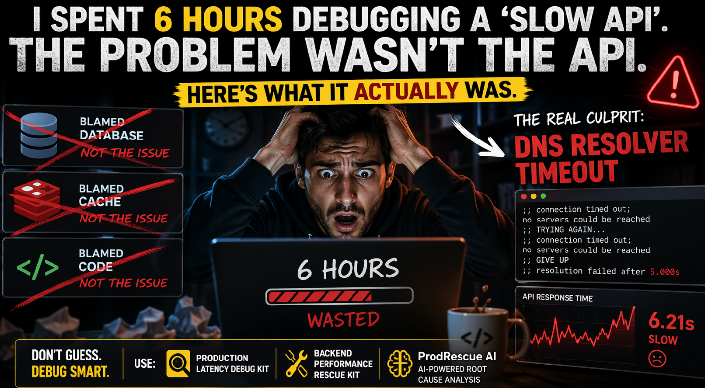 I Spent 6 Hours Debugging a ‘Slow API’. The Problem Wasn’t the API. Here’s What It Actually Was.