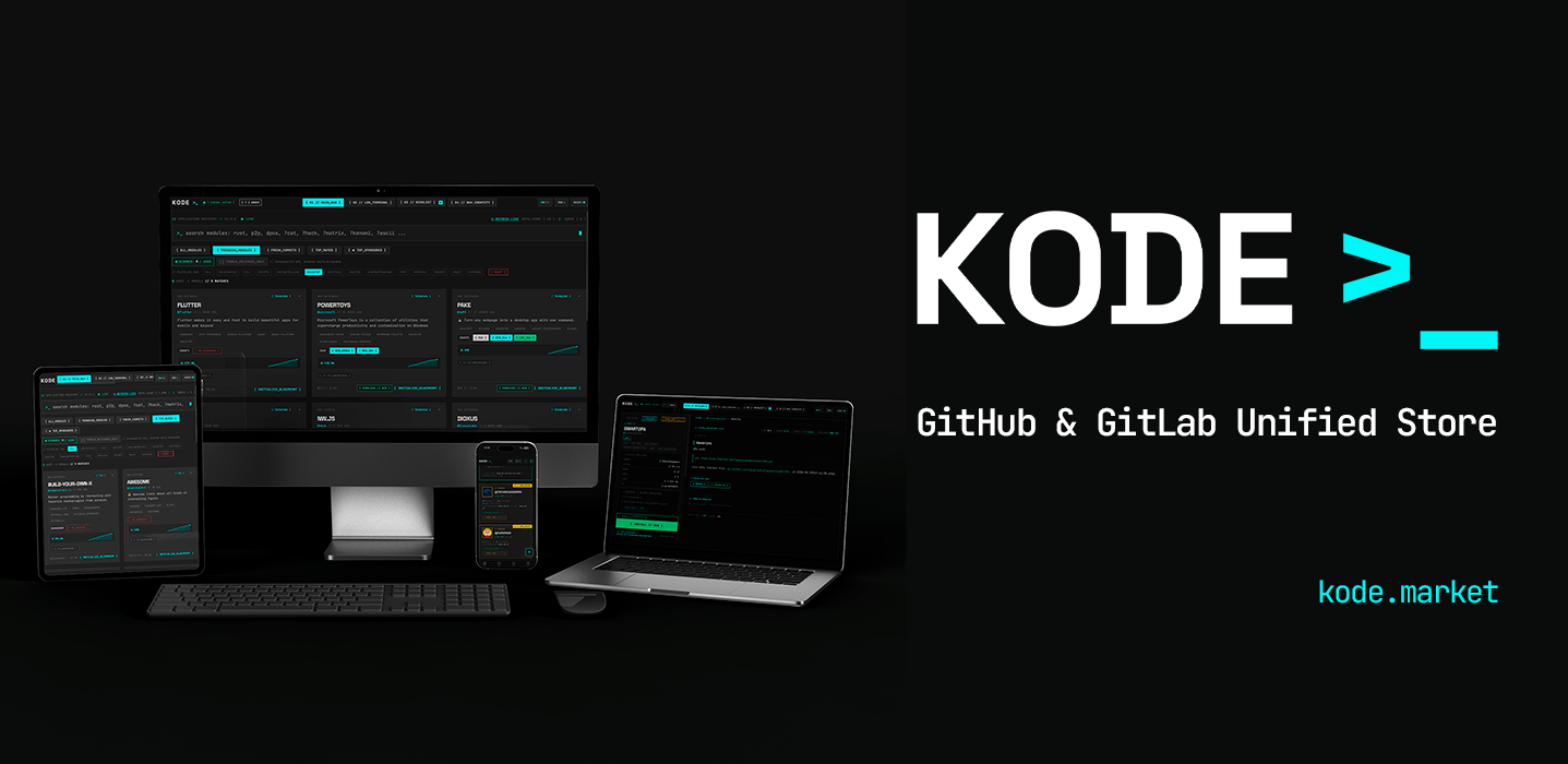Introducing KODE.market: The First Decentralized App Store for GitHub & GitLab