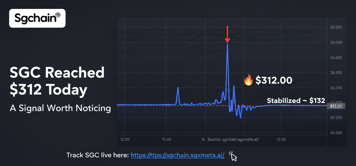 SGC Reached $312 Today — A Signal Worth Noticing