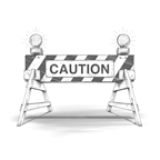 An illustration of a caution barrier