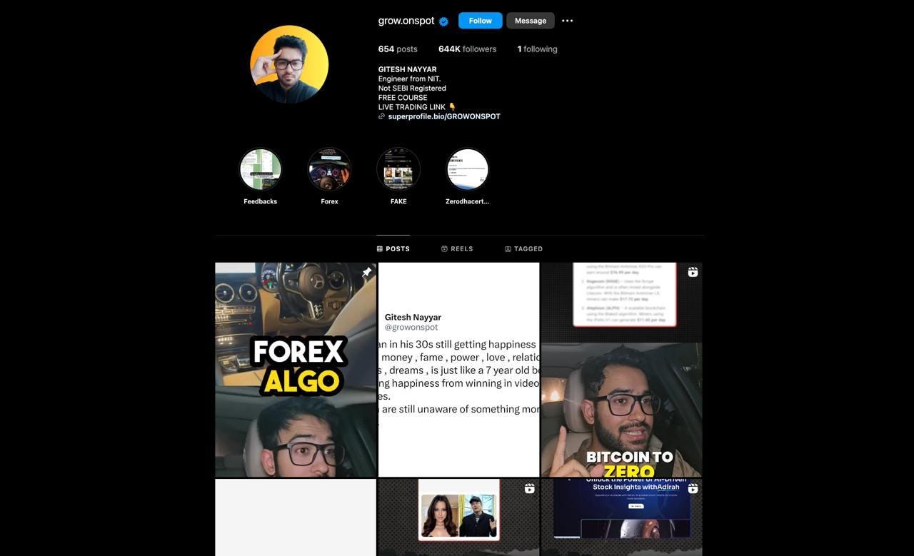 Indian Traders on Instagram: Gitesh Nayyar