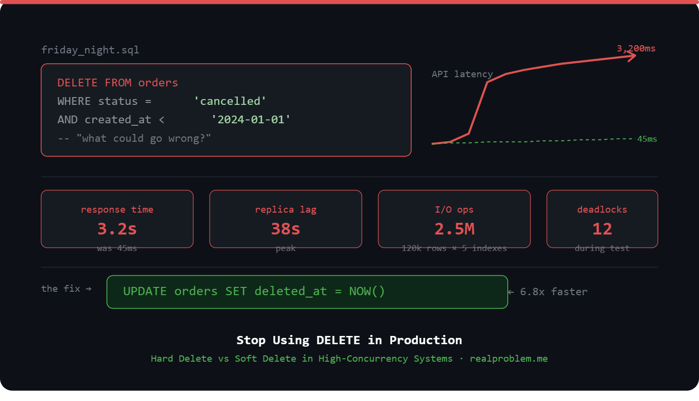 Why I Stopped Using DELETE in Production (And What I Use Instead)