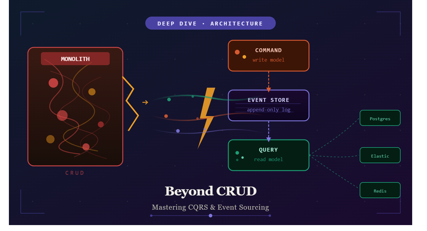 Beyond CRUD: CQRS and Event Sourcing — Simply Explained
