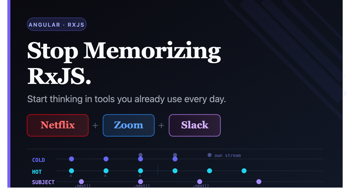 I Spent 3 Years Confused by RxJS. One Analogy Fixed Everything.