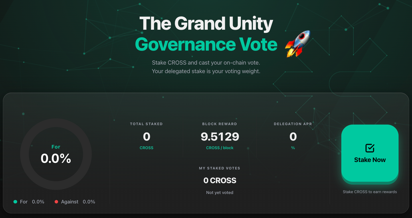 Grand Unity is Open — Stake & Vote to Qualify for Rewards