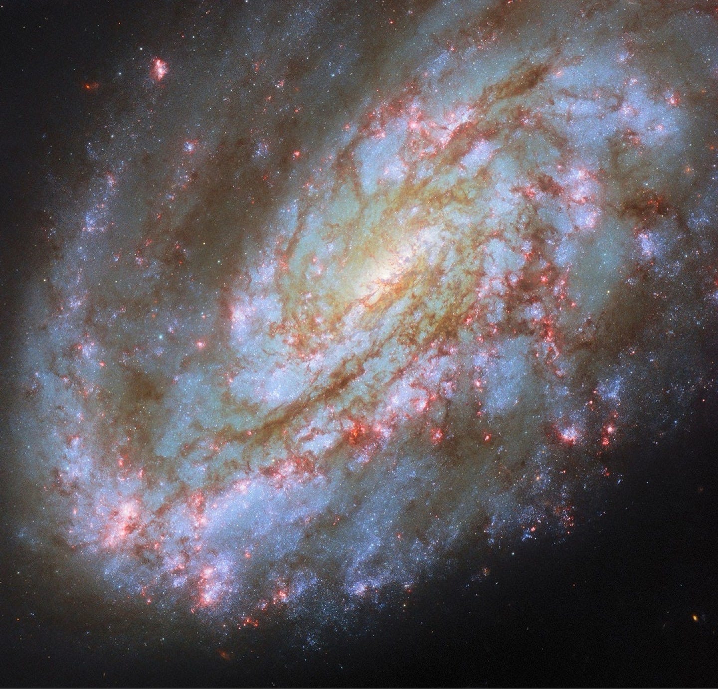 A galaxy leaving a trail behind. A galaxy leaving a trail behind.