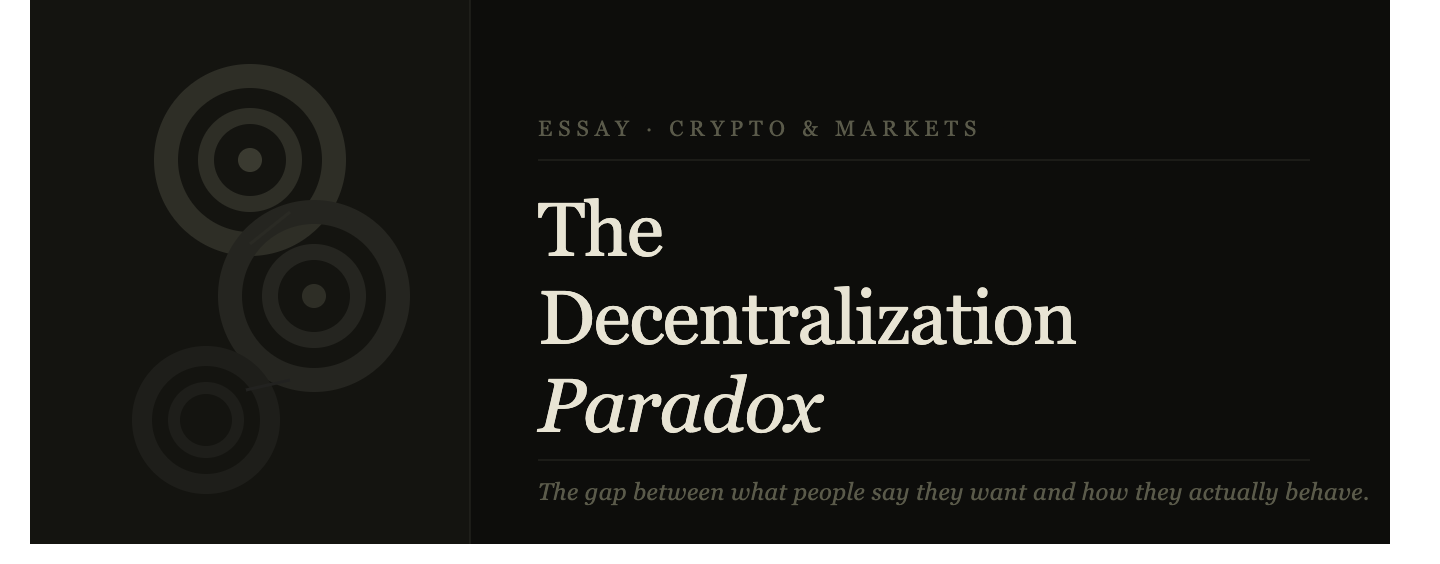 The Decentralization Paradox