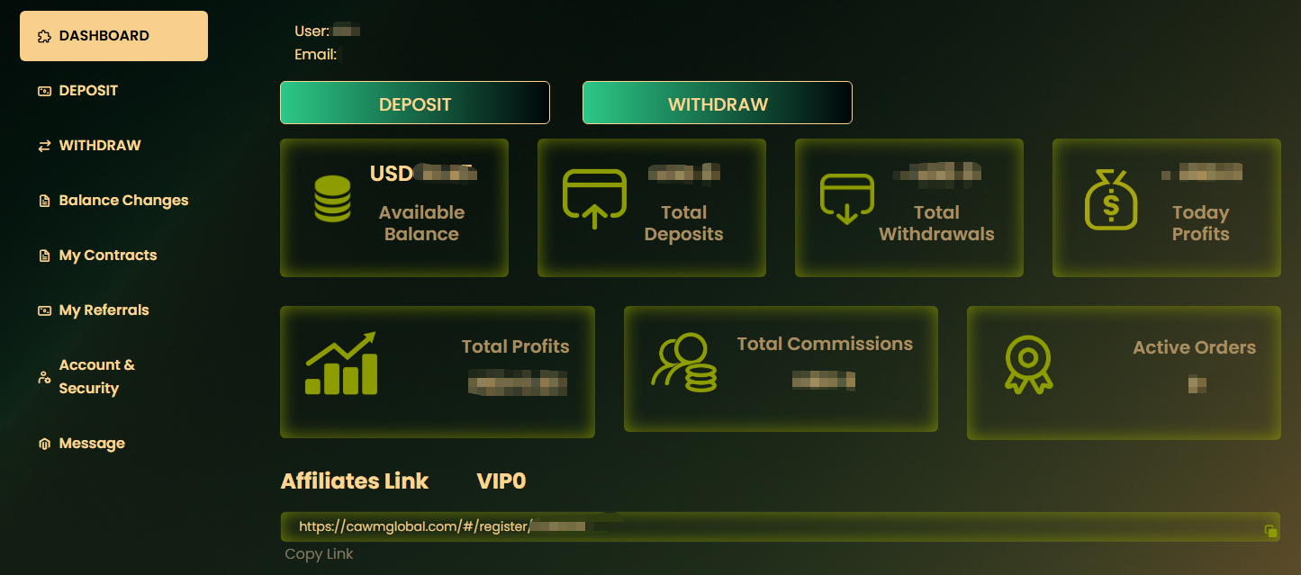CAWM Global User Experience: Dashboard and Reporting