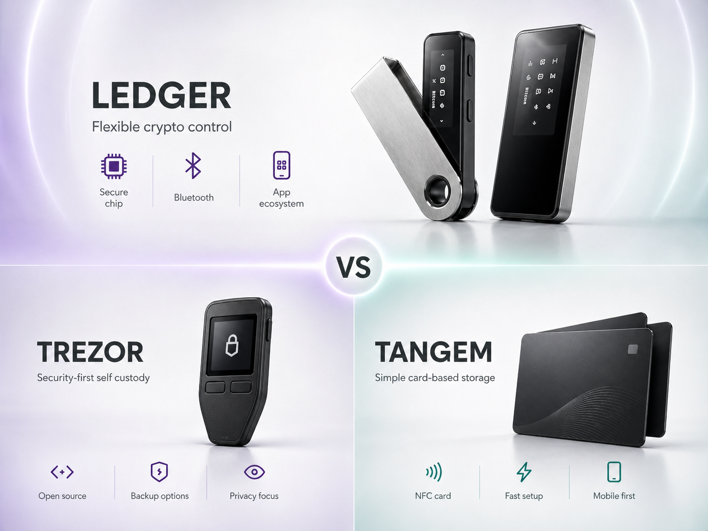 Ledger vs Trezor vs Tangem: How to Choose the Right Hardware Wallet