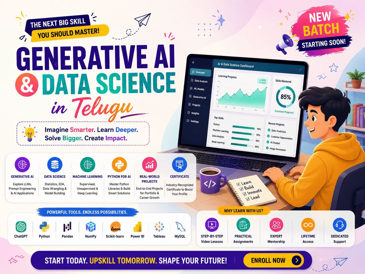 Generative AI & Data Science Course in Telugu for Working Professionals
