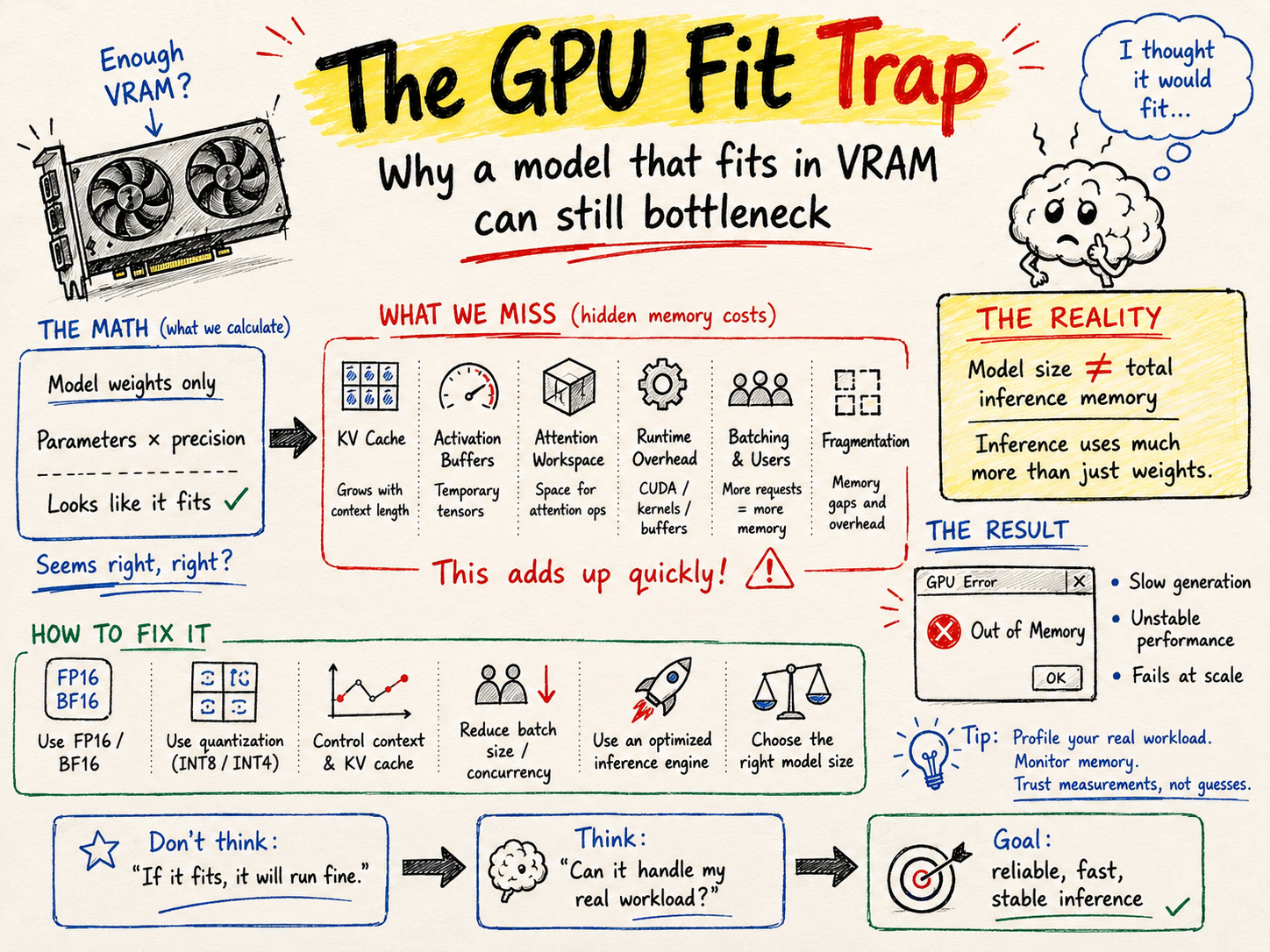 Why an LLM That Fits Your GPU Can Still Fail: The Real Bottlenecks Behind VRAM, Quantization, and…