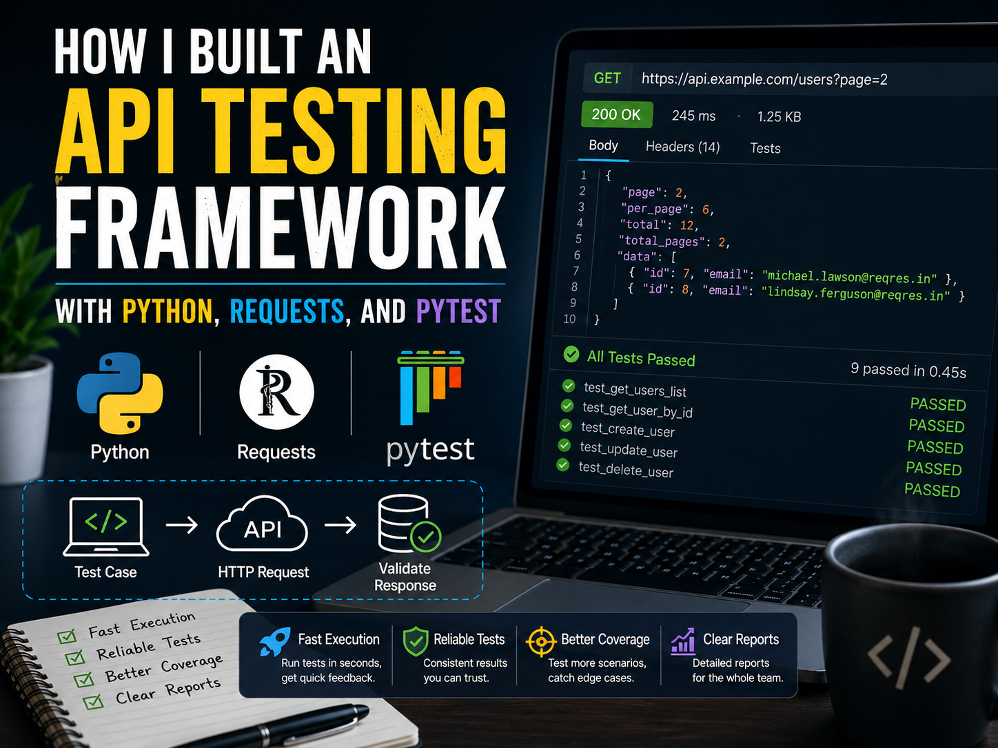 How I Built an API Testing Framework Using Python, Requests, and Pytest