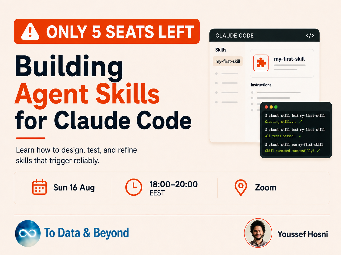 Building Agent Skills for Claude Code Workshop — Only 5 Seats Left