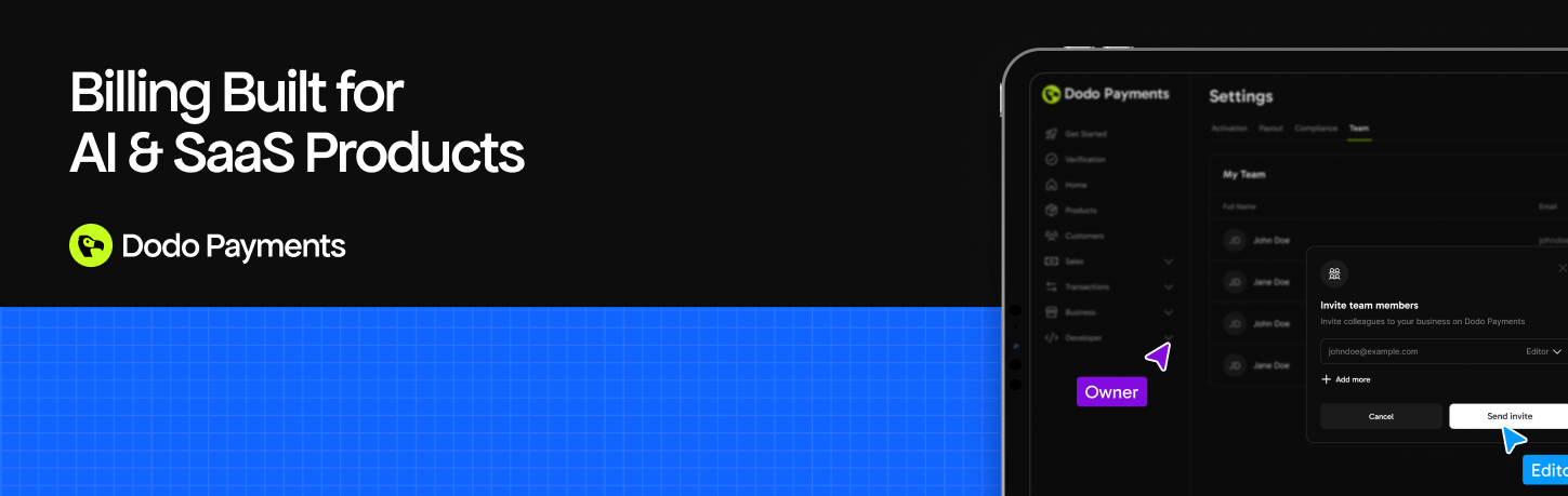 Dodo Payments: The Billing & Payments Platform for AI-First Companies.